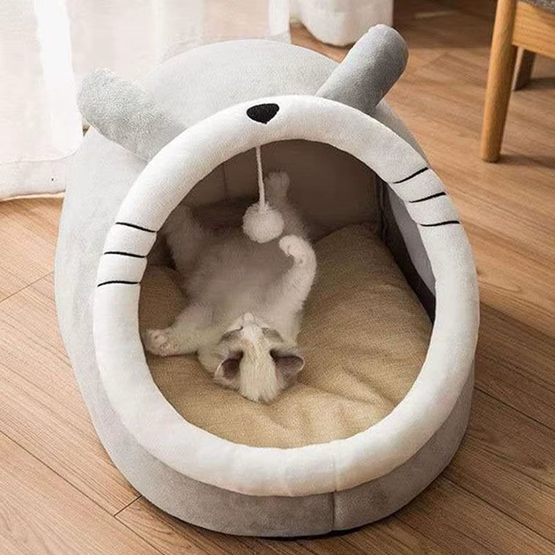 Deep Sleep Cat Bed Warm Pet Basket Cozy Cat House Kitten Lounger Cushion Cat Nesk Tent Very Soft Small Dog Mat Bag Cave Cats Bed